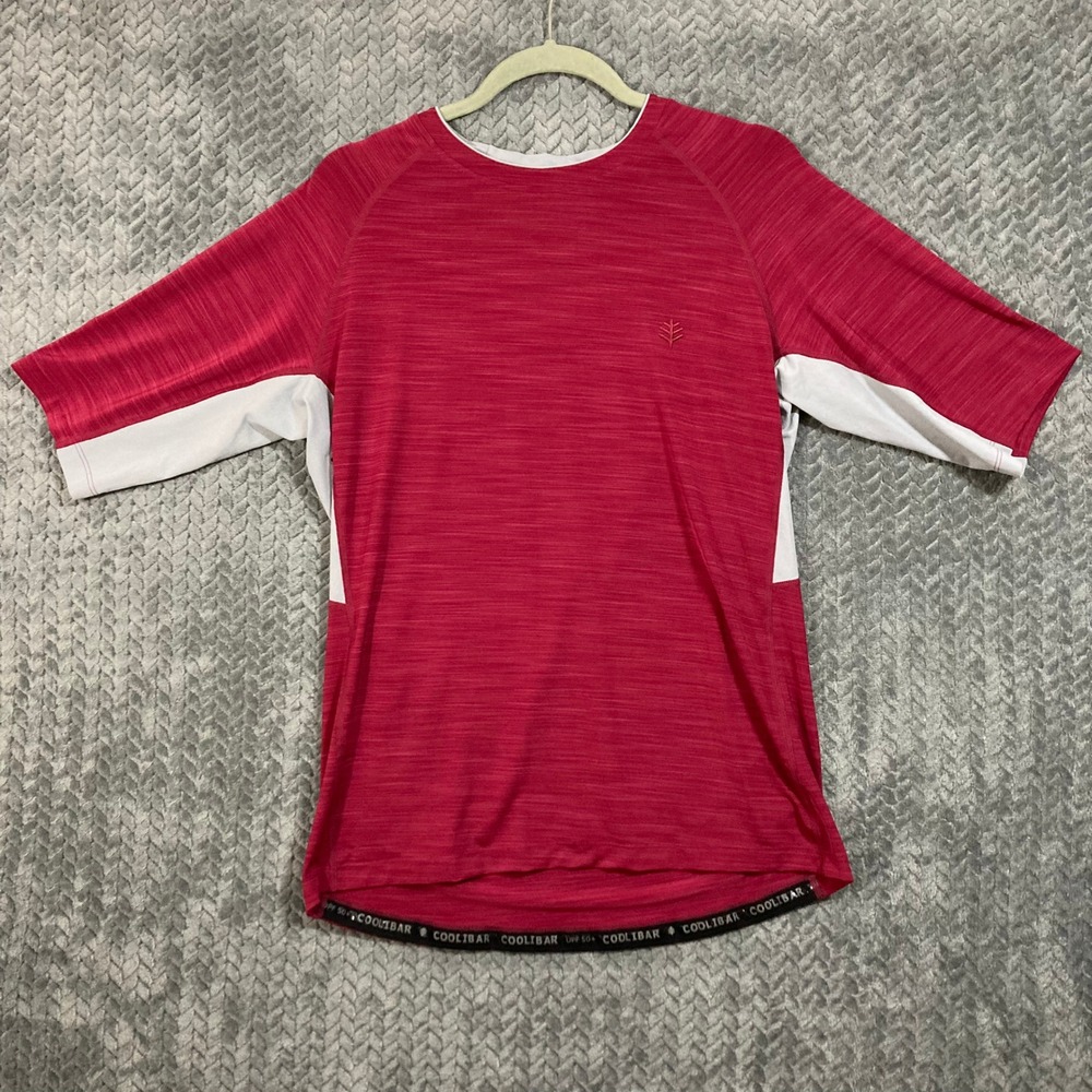 Coolibar Rash Guard Mens M Ultimate S/S 03527 Red UPF 50+ Outdoors Fitness